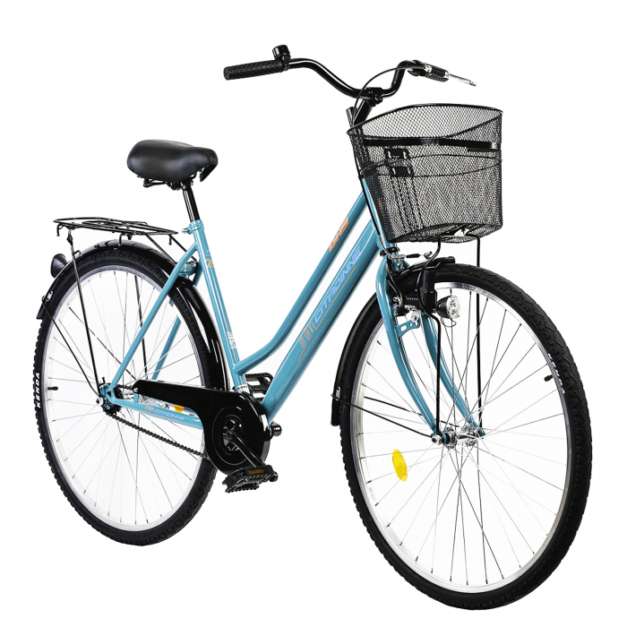 Bicicleta oras 28" CITADINNE 2812, cadru otel 20", frane V-Brake/torpedo, single speed, turcoaz [2]