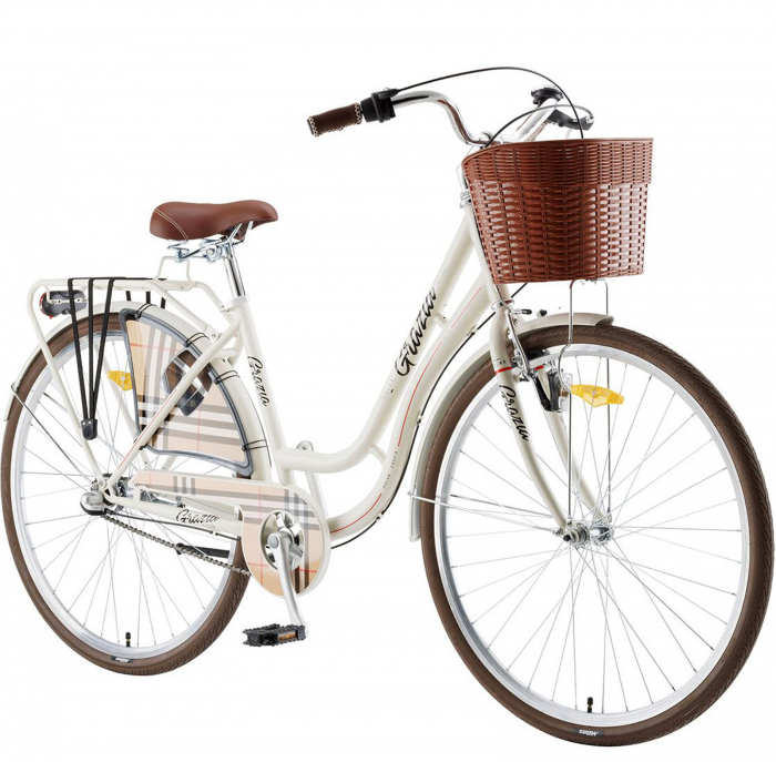 Bicicleta oras 28" POLAR Grazia Nexus, cadru otel 19.5", frane V-Brake, 3 viteze, bej [2]