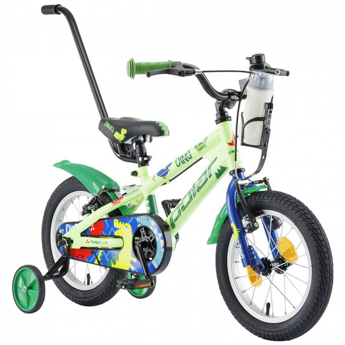 Bicicleta copii 14" POLAR Junior Dino, verde, varsta 3-5 ani [2]