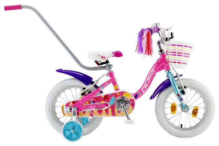 Bicicleta copii 14" POLAR Junior Icecream, roz, varsta 3-5 ani [1]