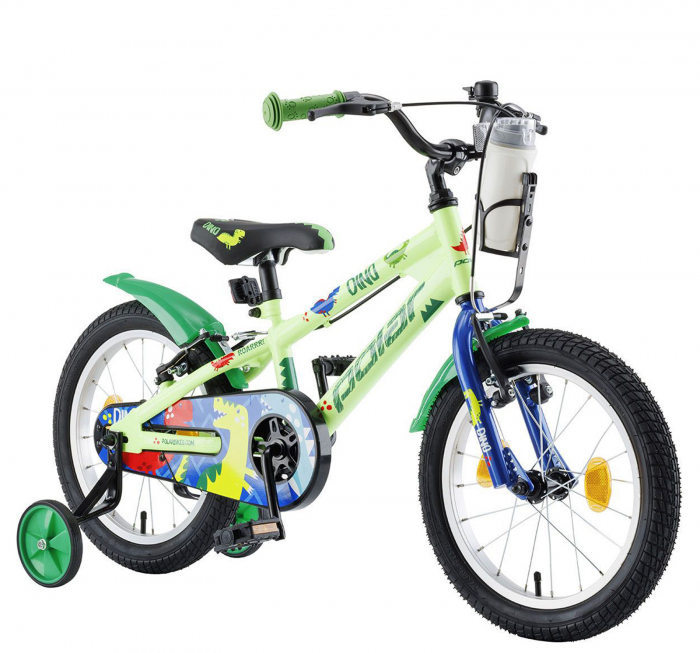 Bicicleta copii 16" POLAR Junior Dino, verde, varsta 4-6 ani [2]