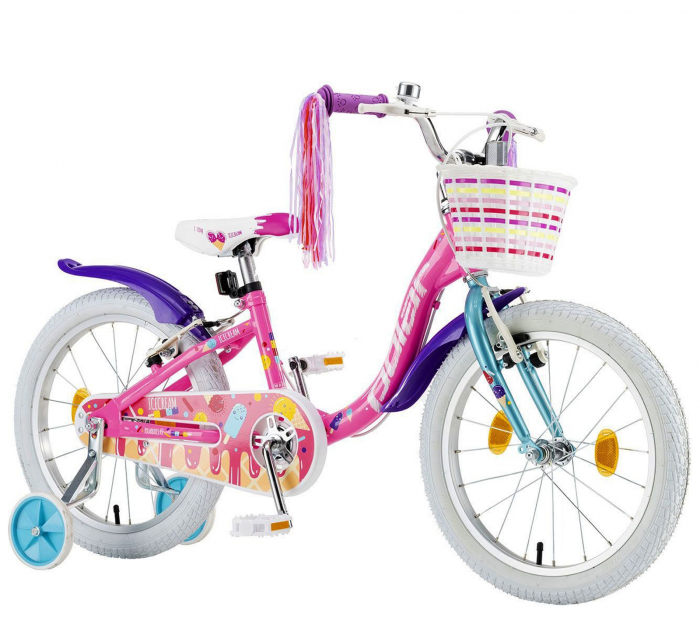 Bicicleta copii 18" POLAR Junior Icecream, roz, varsta 5-7 ani [2]