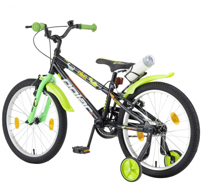Bicicleta copii 20" POLAR Junior Dino, negru/verde, varsta 7-10 ani [3]