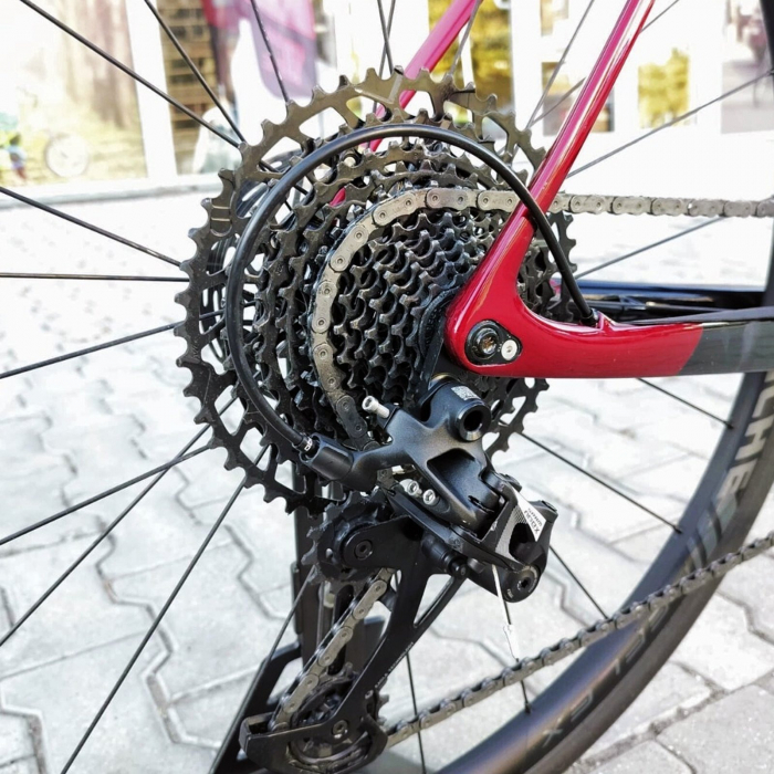 Bicicleta Road 28" RAYMON RaceRay 8.0, cadru carbon, manete ergopower, frane hidraulice, 12 viteze, rosu [5]