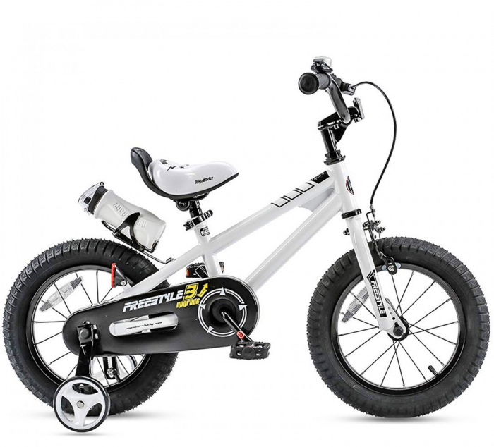 Bicicleta copii 14" ROYAL BABY Freestyle, alb, varsta 3-5 ani [2]