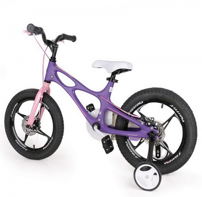 Bicicleta copii 14" ROYAL BABY Space Shuttle, cadru si roti din magneziu, violet, varsta 3-5 ani [2]