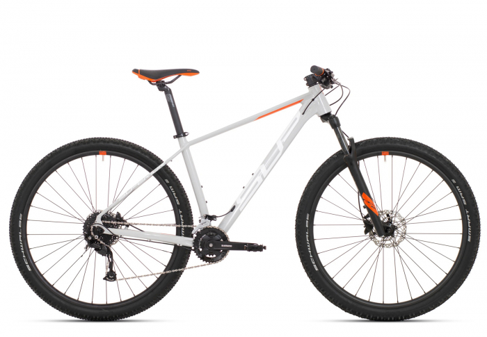 Bicicleta MTB-HT 29" SUPERIOR XC 859, cadru aluminiu 18", manete secventiale, frane hidraulice, 18 viteze, gri/portocaliu [1]