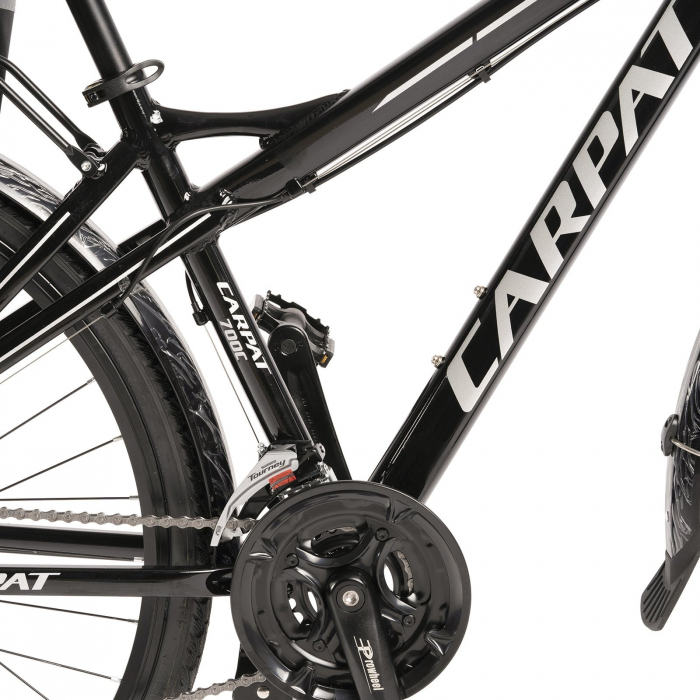 Bicicleta Trekking 28" CARPAT 700C, cadru aluminiu 18", manete secventiale, frane disc, 21 viteze [10]