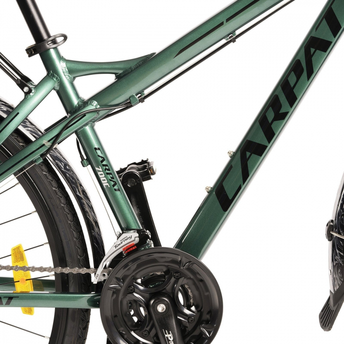 Bicicleta Trekking 28" CARPAT 700C, cadru aluminiu 18", manete secventiale, frane disc, 21 viteze [10]