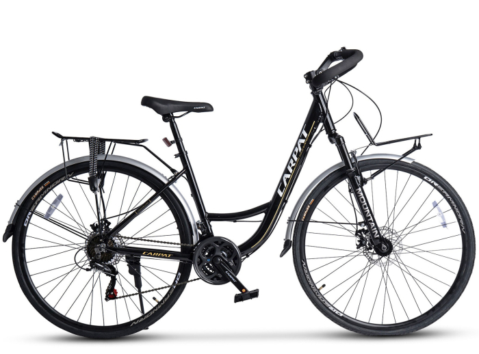 Bicicleta Trekking 28" CARPAT Smart, cadru otel 18", manete secventiale, frane disc, 21 viteze [2]