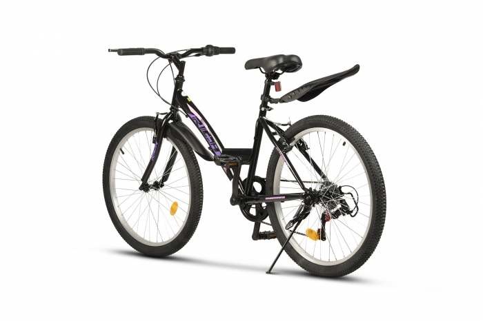 Bicicleta Trekking Rich R2430A 24", Negru/Fucsia [3]