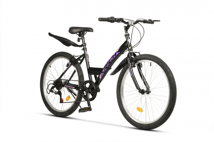 Bicicleta Trekking Rich R2430A 24", Negru/Fucsia [2]