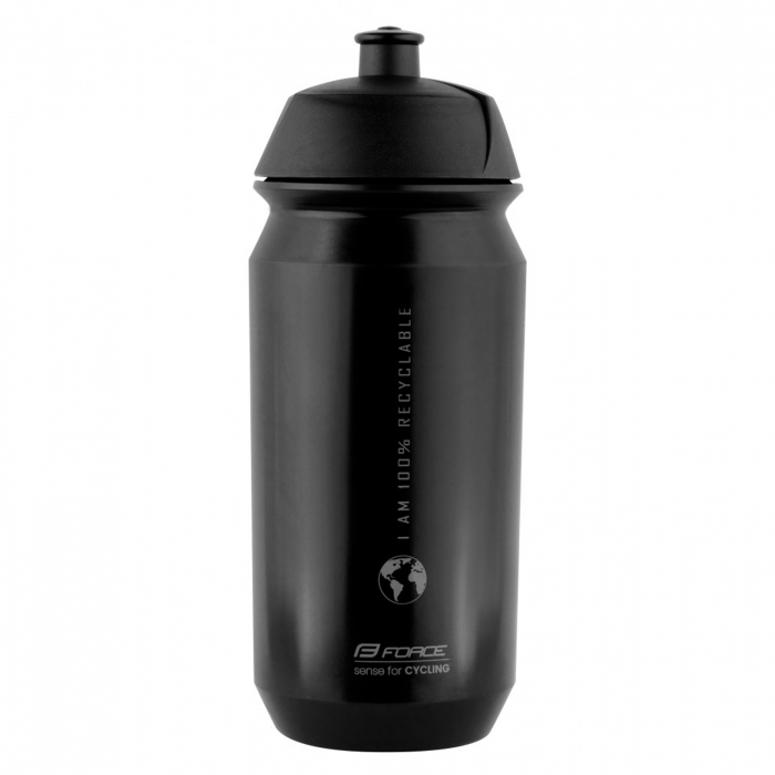 Bidon apa 0.5L FORCE Bio Earth, negru/gri [1]