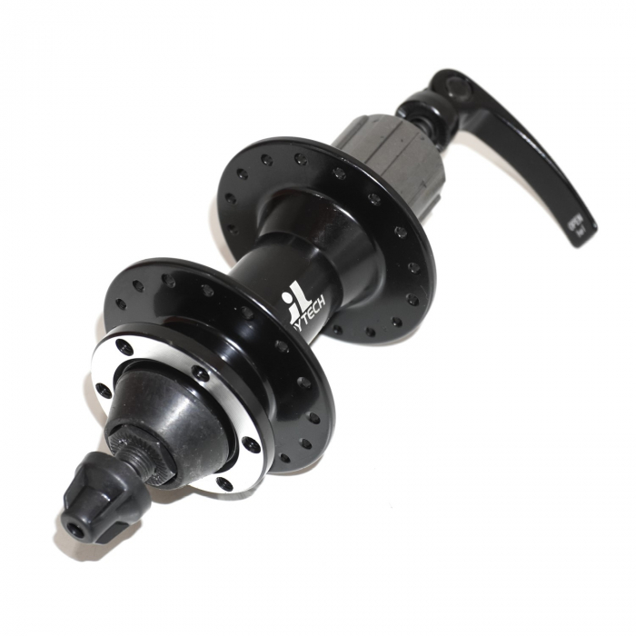 Butuc spate JOYTECH D762TSE, aluminiu, 32H, frana disc, ax QR5-R270, 7/10 viteze, negru [2]