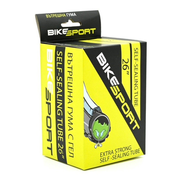 Camera bicicleta 26"x1.95/2.125 BIKESPORT, cu solutie antipana, valva AV 48 mm [1]