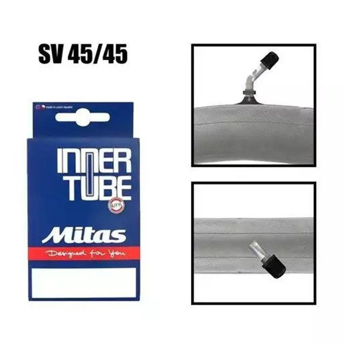 Camera trotineta 8"x1 1/4 RUBENA/MITAS, valva AV45/unghi 45 grade [2]