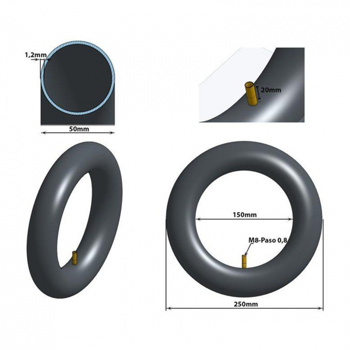 Camera roata trotineta 10"x2.0 e.WHEEL [2]