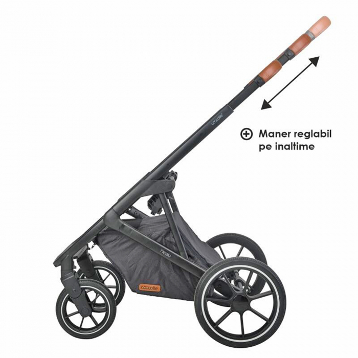 Carucior modular 2in1 COCCOLLE Nessia Anthracite + Balansoar bebelusi COCCOLLE Velio Butternut [20]