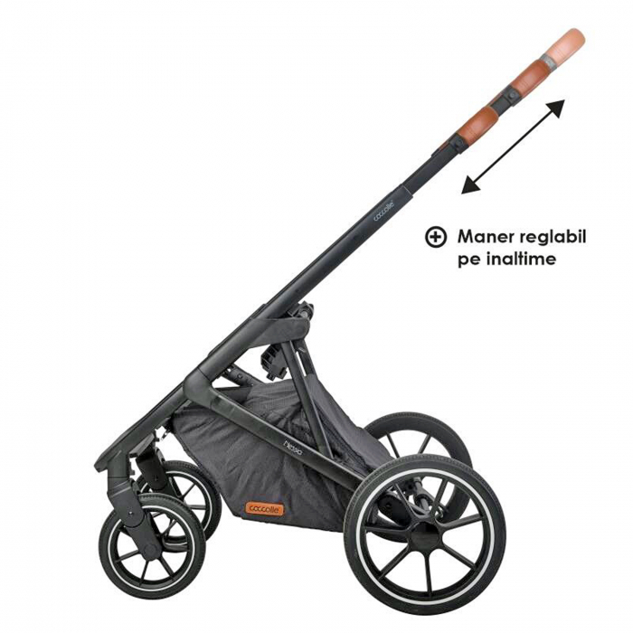 Carucior modular 2in1 COCCOLLE Nessia Lunar rock+Balansoar bebelusi COCCOLLE Velio Butternut [24]
