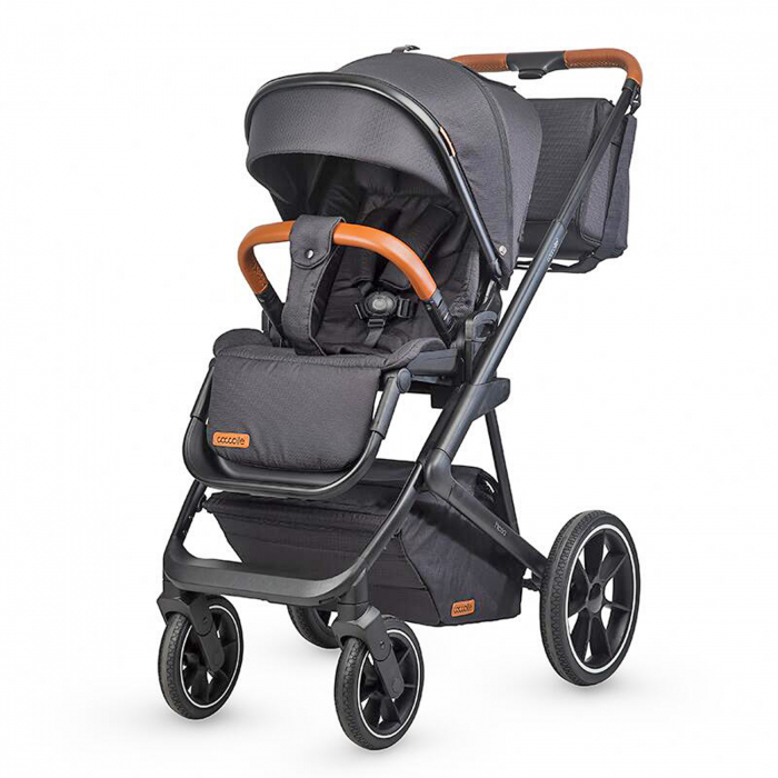 Carucior modular 2in1 COCCOLLE Nessia Diamond black + Balansoar bebelusi COCCOLLE Velio Butternut [2]