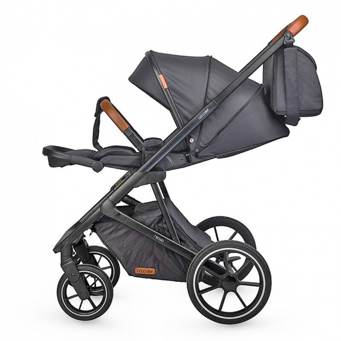 Carucior modular 2in1 COCCOLLE Nessia Diamond black + Balansoar bebelusi COCCOLLE Velio Butternut [5]