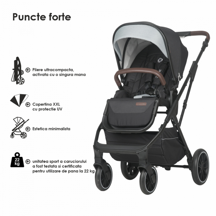 Carucior modular 2in1 COCCOLLE Silene Diamond black [14]