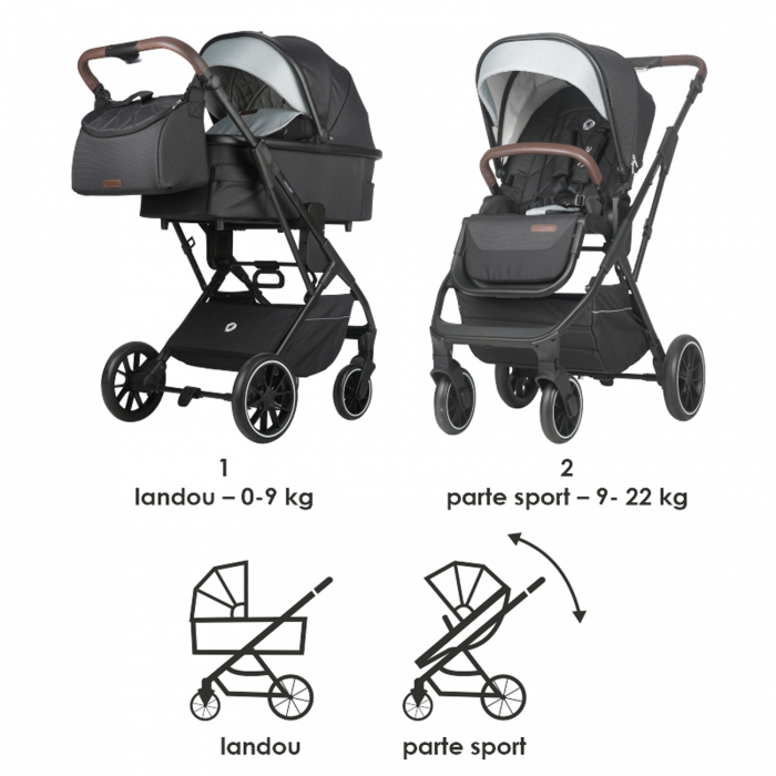 Carucior modular 2in1 COCCOLLE Silene Diamond black [13]