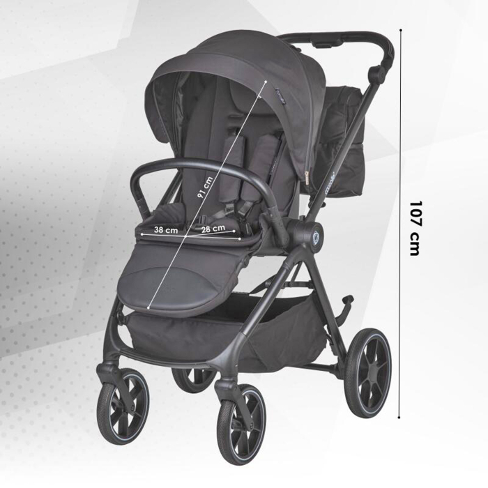 Carucior modular 4in1 COCCOLLE Serry cu scoica auto iSize COCCOLLE Knox Black si baza isofix iSize COCCOLLE Knox [5]