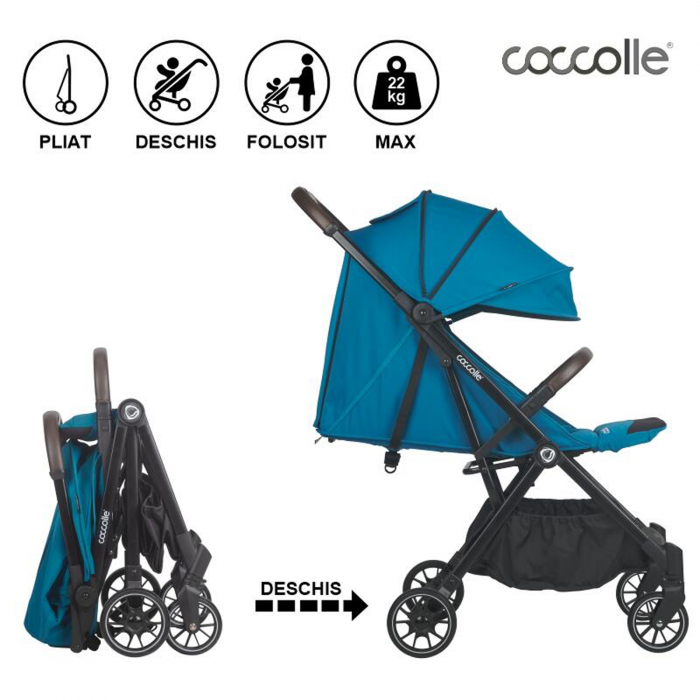 Carucior sport autofold COCCOLLE Melia Deep turquoise [10]