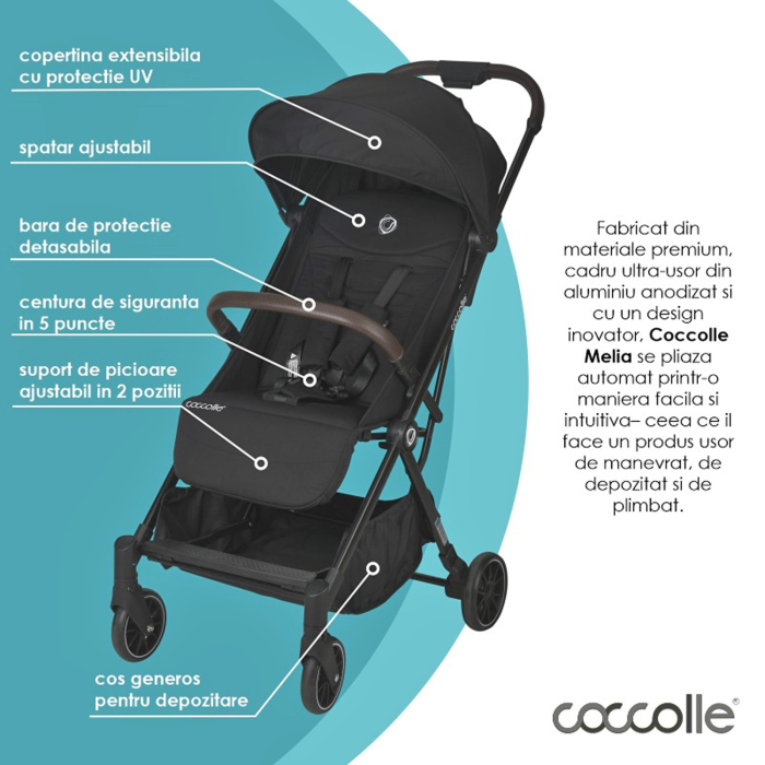 Carucior sport cu pliere automata COCCOLLE Melia [4]