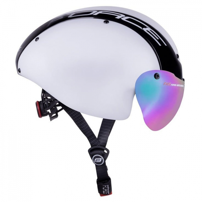 Casca ciclism contratimp FORCE Globe Air, alb/negru, marime L (58-62 cm) [7]