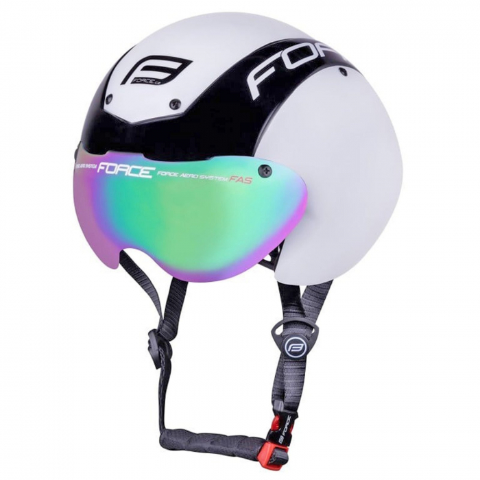 Casca ciclism contratimp FORCE Globe Air, alb/negru, marime L (58-62 cm) [6]