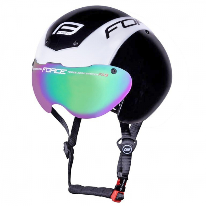 Casca ciclism contratimp FORCE Globe Air, negru/alb, marime L (58-62 cm) [5]