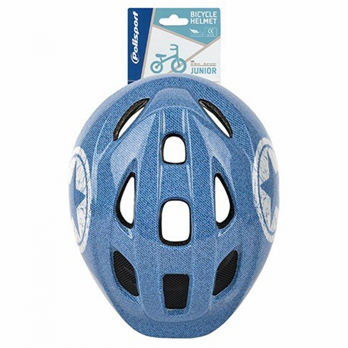 Casca ciclism copii POLISPORT Jeans, albastru, marime M (52-56 cm) [3]