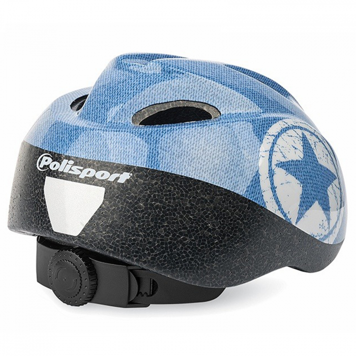 Casca ciclism copii POLISPORT Jeans, albastru, marime M (52-56 cm) [2]