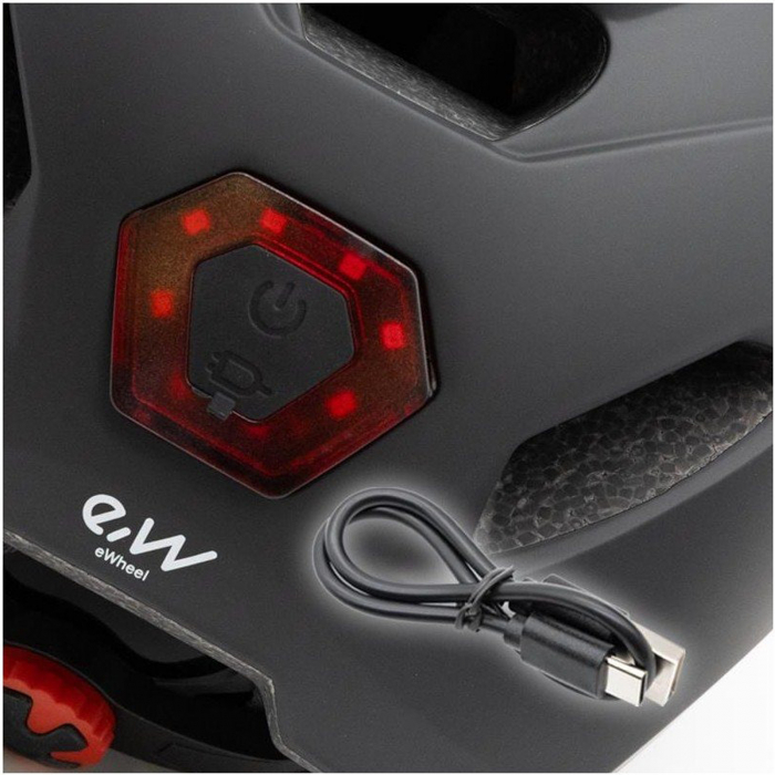 Casca ciclism cu lumini fata/spate E.WHEEL CP02, negru, one size [4]