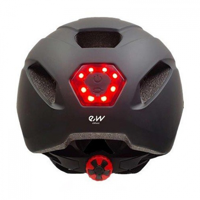 Casca ciclism cu lumini fata/spate E.WHEEL CP02, negru, one size [3]