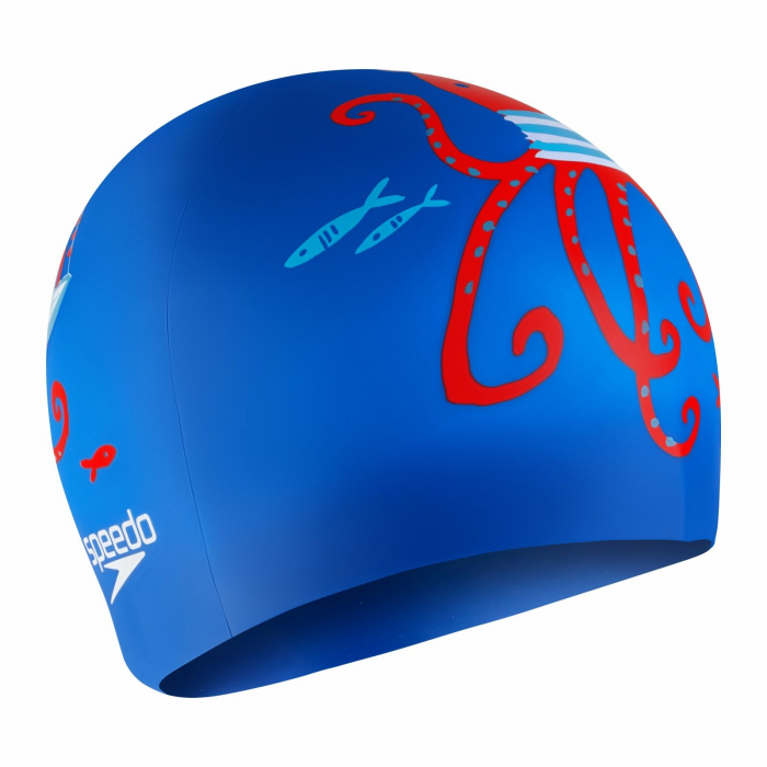 Casca inot copii SPEEDO Slogan albastru/rosu [2]