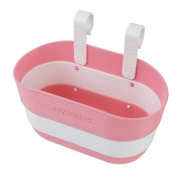 Cos pliabil ROYAL BABY, compatibil grip marime S,  roz/alb [1]