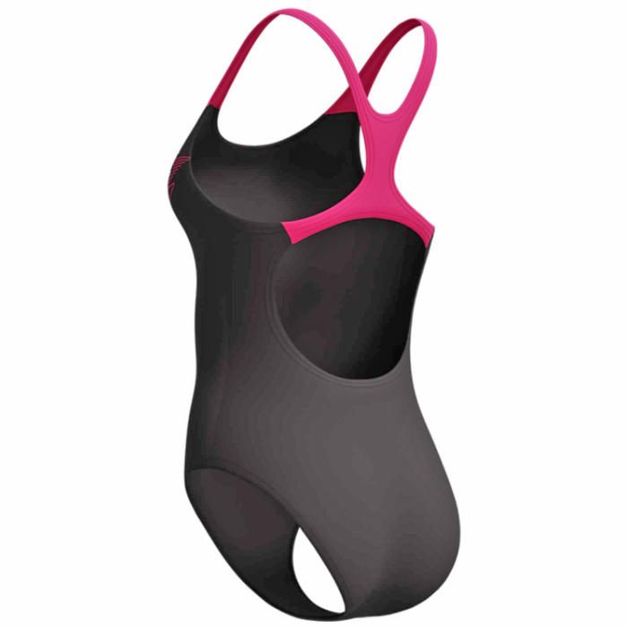 Costum inot femei SPEEDO Medley Logo Medalist Endurance+, rezistent la clor, negru/roz [7]