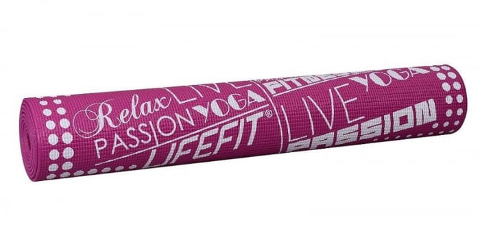 Covoras gimnastica LIFEFIT Slimfit 173x58x0.4 cm, bordo [2]