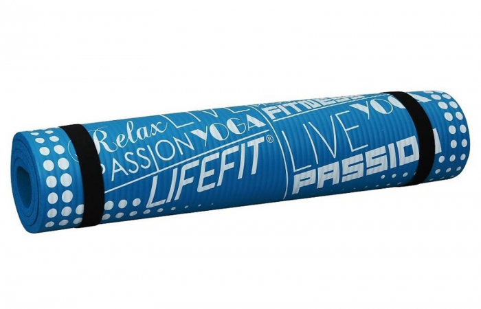 Covoras yoga LIFEFIT Exclusive 100x58x1 cm, albastru [2]
