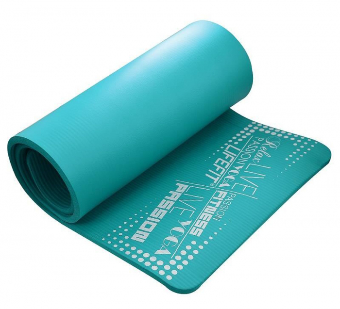 Covoras yoga LIFEFIT Exclusive Plus 180x60x1.5 cm, turcoaz [1]