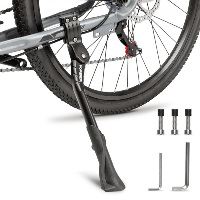 Cric reglabil 26"-29" FOREVER, aluminiu negru [5]