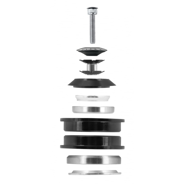 Cuvete semi-integrate FORCE Ahead 1.1/8", aluminiu, negru [2]