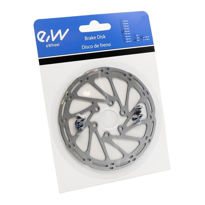 Disc frana FIVESTARS eWheel EWD002, 140 mm, 6 gauri, argintiu [3]