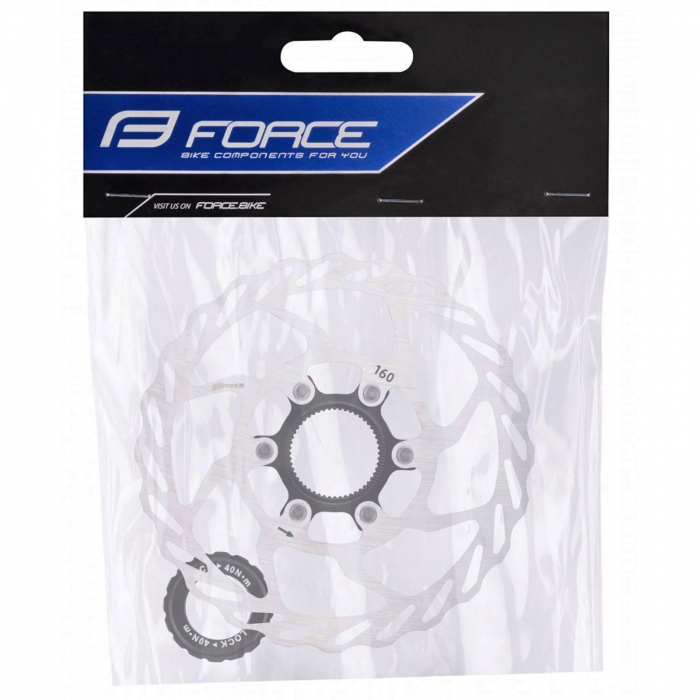Disc frana FORCE Center Lock, 160 mm, arginitu [3]