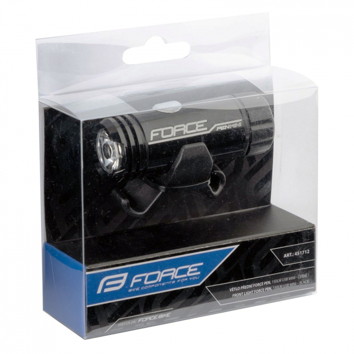 Far fata FORCE Pen Mini 150 lumeni, USB Mini, negru [2]