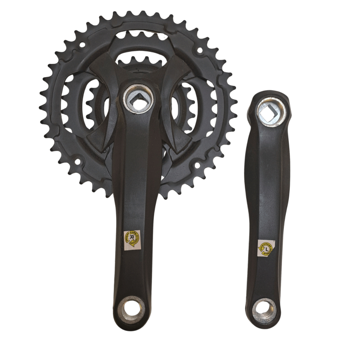 Angrenaj pedalier DHS BP, otel/plastic, 24/34/42T, brat 170 mm, negru [1]