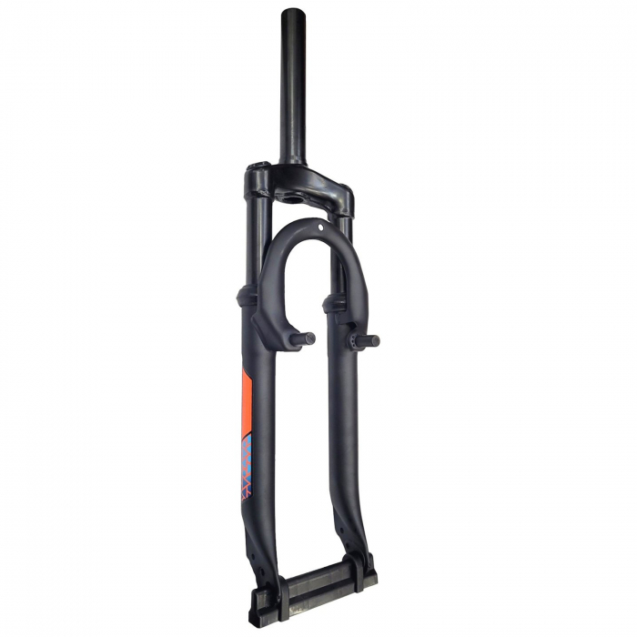 Furca bicicleta 24" DHS MD-711X, suspensie pe arc, cursa 50 mm, gat 1 1/8", prindere frane V-Brake, negru mat [2]